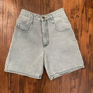 Made In The Shade Light Wash Green Denim Shorts With Relaxed Fit Size 5 90s Mom
